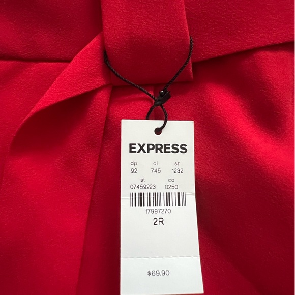 Express ankle high-rise paperbag dress pant, size 2R, new, tags attached - Picture 4 of 8